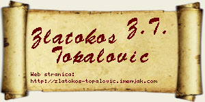 Zlatokos Topalović vizit kartica